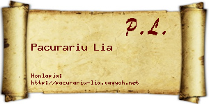 Pacurariu Lia névjegykártya